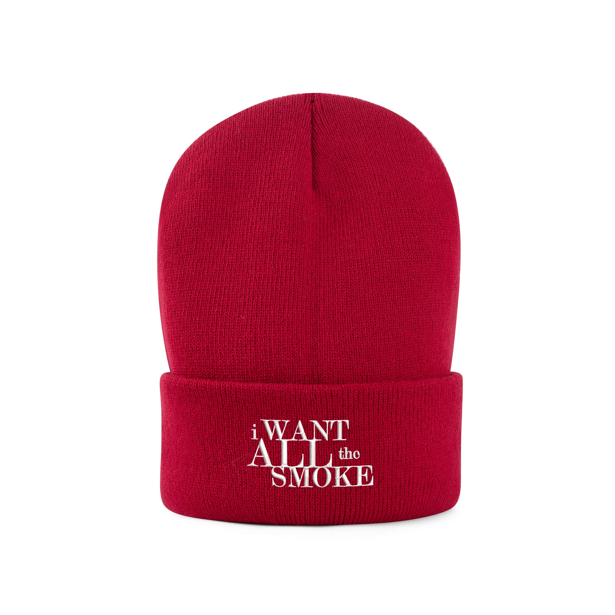 I Want All The Smoke Embroidered Knitted Hats